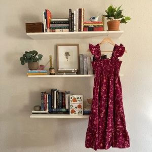 Hill House Home Ellie Nap Dress - Burgundy Botanical